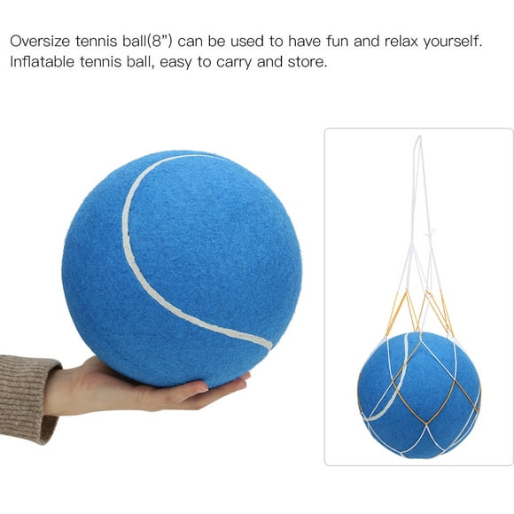Tennis Ball 8 Inch Inflatable Tennis Ball Large Signature Tennis Pet Toy Tennis Ball Great For Lessons Practice Throwing Machines Playing