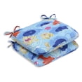 thumbnail image 1 of Pillow Perfect Lotus Lake Cobalt Rounded Corners Seat Cushion - Set of 2, 1 of 2