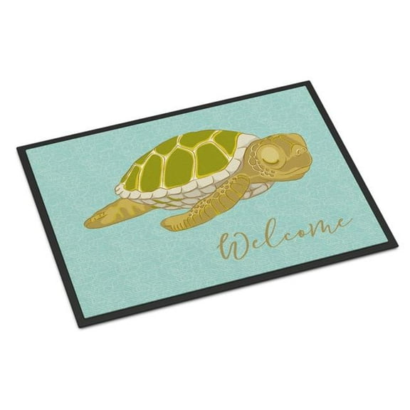Carolines Treasures Sea Turtle Welcome Indoor or Outdoor Mat - 18 x 27 in.