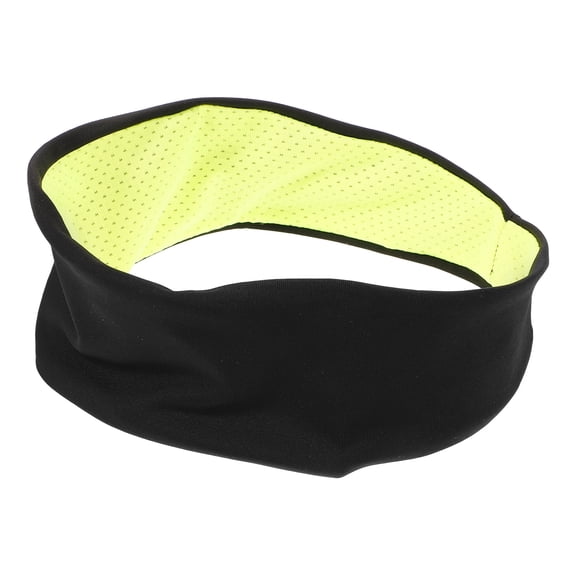 MOKKHNB Breathable Black Elastic Sports Hairband for Running and Gym Use with Sweat-Absorbing Stretchy Band