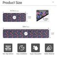 thumbnail image 3 of Yayeee Faucet Mat for Kitchen Sink 14.7" Diatomite Long Splash Guard Pad, Night Flower Blooms Pattern, 3 of 7