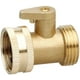 thumbnail image 3 of Apuakthei Paquete de 2 válvulas de cierre de latón para manguera de jardín, rosca de 3/4 pulgadas, conector de manguera de agua resistente, válvula de bola de cierre, adaptador de manguera para grifo, 3 of 6