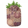 thumbnail image 3 of Moroccan Grow Bags 5-Pack, Ornate Ceramic Tiles, Heavyduty Fabric Pots with Handles for Plants, 2 Sizes, Pale Orange Dark Blue, by Ambesonne, 3 of 3
