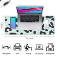 thumbnail image 5 of Long Mouse Pads for Desk,Light Blue and Black Of Leopard Print Desk Mats on Top Of Desks, Desk Mouse Pad Extra Large with 3mm Non-Slip Base and Stitched Edge for Gaming,Office,Work,Home 31.5"x11.8", 5 of 6
