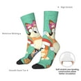 thumbnail image 4 of Silaia Bluey Print Adult Socks, Athletic Socks, Mens and Womens Crew Cushion Socks,Work Athletic Running Socks,Casual Breathable Socks, 4 of 6