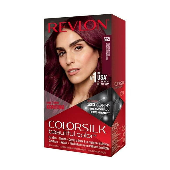 Tinte para cabello Revlon Colorsilk beautiful color 565 rojo frambuesa