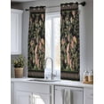 thumbnail image 5 of Black Spring Floral Sheer Curtains 39 Inch Length 2 Panels Set for Living Room/Bedroom, Elegant Pastoral Flowers Birds Retro Art Kitchen Curtains Grommet Curtains Window Treatments 27.5"x39"x2, 5 of 7