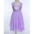 thumbnail image 2 of Miaeowve Kids Girls Lyrical Ballet Dance Dress Chiffon Sequins Sleeveless Straps Camisole Flowy Dresses Dancewear Lavender 12, 2 of 7