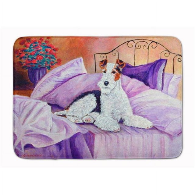 Carolines Treasures 7121RUG Fox Terrier Waiting on Mom Machine Washable Memory Foam Mat