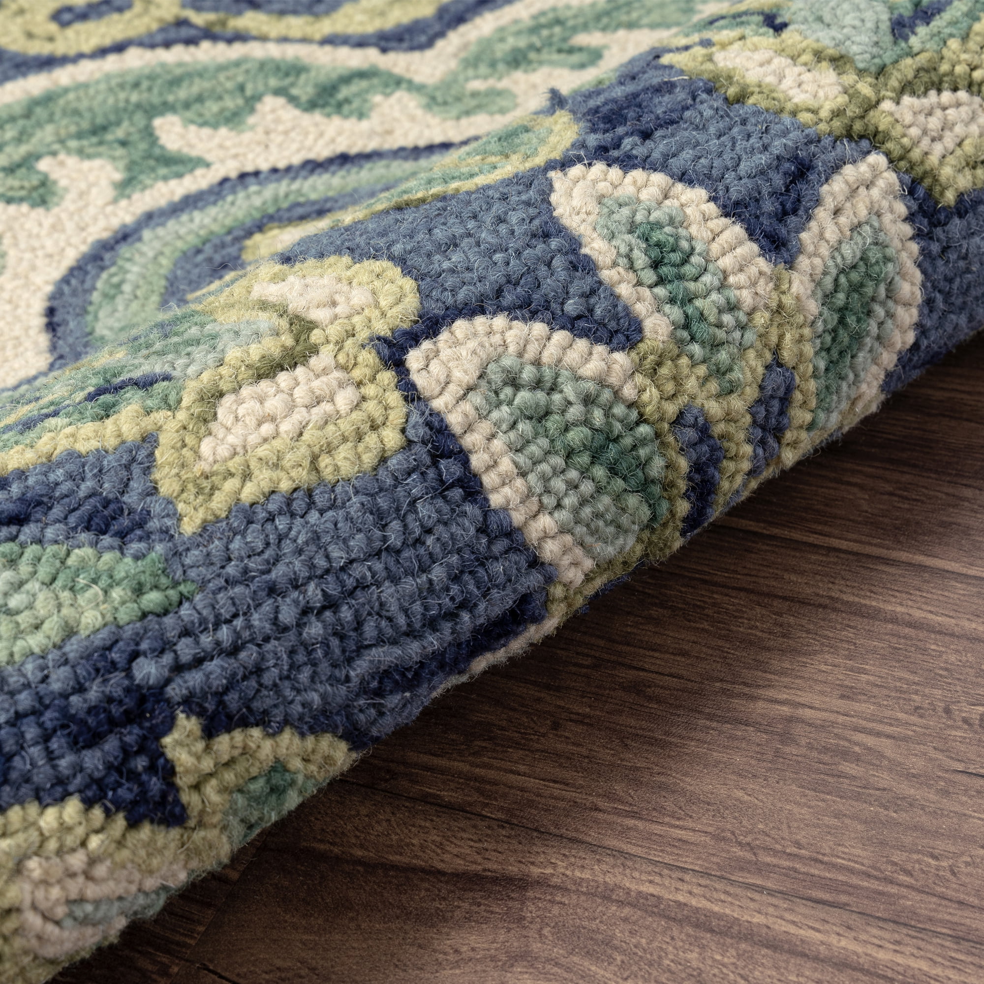 Ox Bay Emily 2'3" x 3'10" Green Floral Medallion Indoor Hearth Area Rug
