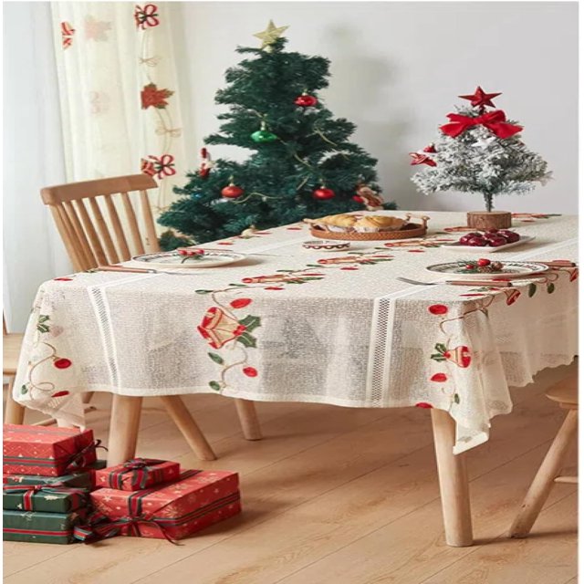 Santa Claus Festive Coffee Table Tablecloth Decoration Christmas Print Tablecloth ambience Tablecloth