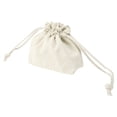 thumbnail image 1 of 1 Pc Bolsa de Cosméticos Portátil para Mujeres con Cierre de Cuerda para Vacaciones y Viajes de Negocios PU Arena Blanca, 1 of 3