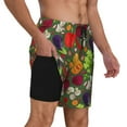 thumbnail image 3 of Daiia Begetable Mens Swim Trunks Swim Shorts Quick Dry Swim Shorts with Mesh Lining Pockets-3X-Large, 3 of 9