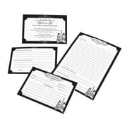 Lillian Rose 24 Black and White Bridal Shower Recipe Cards