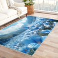 thumbnail image 1 of Butterfly Rugs for Living Room Bedroom - Flower Rug 6x9 - Blue Carpet for Home Decor - Washable Non Slip Patterned Indoor Large Area Rug - Soft & Low Pile (ZN&745), 1 of 7