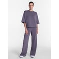 thumbnail image 3 of Athletic Works Women's and Women's Plus French Terry Cropped Boxy Tee, Sizes XS-4X, 3 of 6