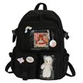 thumbnail image 2 of Mochila retro de lona de color sólido, fresca, informal, para mujer, mochila para estudiante de secundaria, mochila para estudiante universitario masculino, 2 of 5