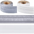 thumbnail image 1 of 2 rollos de moldura 3D de 181 x 3,15 pulgadas, borde de pared de espuma autoadhesivo para zócalo, borde de papel tapiz, moldura de base flexible, 1 of 9