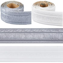 2 Rolls 3D Crown Molding 181 x 3.15 inch Peel and Stick Wall Edging Foam Baseboard Self Adhesive Wallpaper Border Flexible Base Moulding Trim for Mirror Frame Border Wall Lines Home Office Colorful