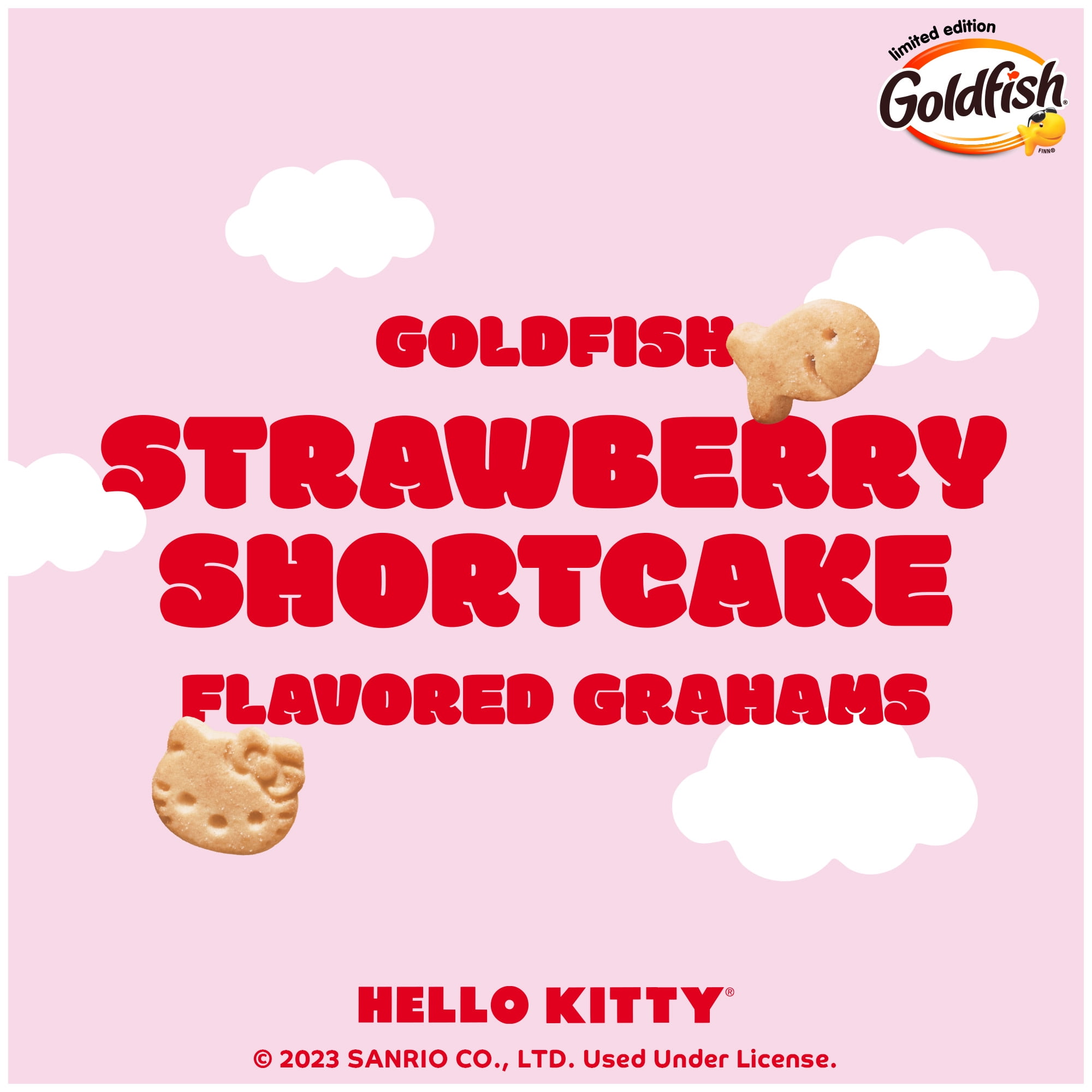 Goldfish Hello Kitty Strawberry Shortcake Flavored Grahams, Limited Edition, 6.1 oz Bag