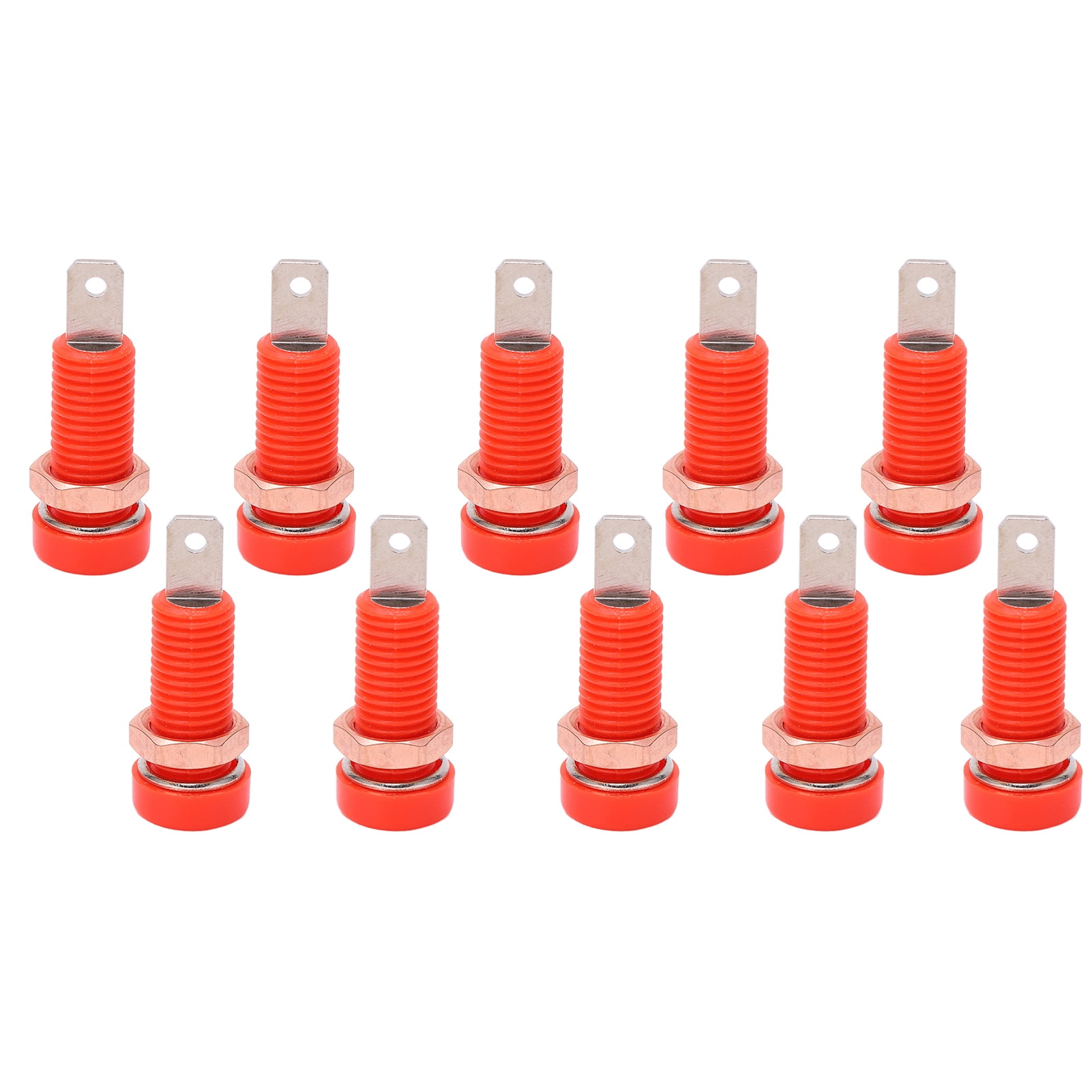 10-Pack M5 Banana Jack Panel Sockets - 4mm Female Binding Post Connectors (5 Red, 5 Black)