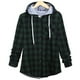 thumbnail image 1 of Chaqueta de punto informal de manga larga a cuadros con capucha y otoño para mujer con bolsillo Adepaton CJWUS-3787, 1 of 2