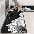 thumbnail image 2 of Kitchen Rugs Sets Of 2,Black Gothic Moon Mountain Pattern Anti Fatigue Kitchen Mat Rugs Non Slip Washable,Decorative Kitchen Floor Mats for Kitchen,Sink,Laundry,17"x47"+17"x47", 2 of 5