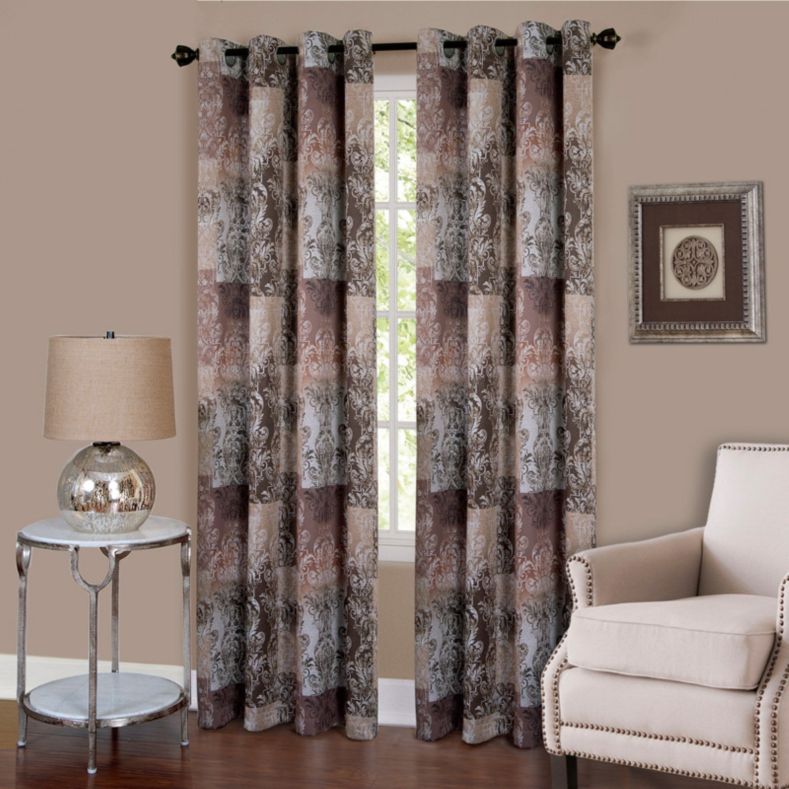 VCNY Kingdom Printed Blackout 40 x 84 Brown/Taupe