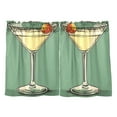 thumbnail image 7 of Yayeee Kitchen Curtains Tier Pair Light Filtering 27"x24" Rod Pocket Short Cafe Window Panel, Lemon Glass, 7 of 7