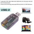 thumbnail image 2 of Tarjeta USB 5.1 CH Adaptador Audio 3D para Computadora Portátil Escritorio, 2 of 8