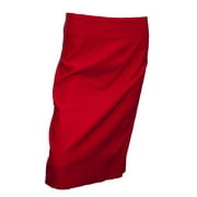 EVOGUES APPAREL eVogues Plus Size Pencil Skirt Red