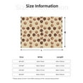 thumbnail image 2 of Throw Blanket for Couch, Brown Chocolate Print Super Soft Fuzzy Comfy Warm Cute Throw Blanket, Lightweight Cozy Plush Flannel Blanket Throws for Sofa Bed All Season, 2 of 5