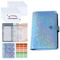 thumbnail image 2 of Carpeta organizadora portátil de cuero sintético A6, carpeta con sobres y hojas de presupuesto. Azul, 2 of 3