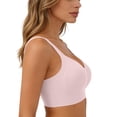 thumbnail image 3 of Women's Solid Wireless Bra Seamless Push Up Vest Bras Soft Comfort Full Coverage Smooth Everyday Bra, 3 of 6