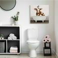 thumbnail image 2 of Stupell Industries Cow in Bathtub with Perched Bird Animals,36 x 36,Designed by Elizabeth Tyndall, 2 of 6