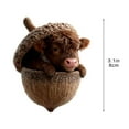 thumbnail image 3 of DAMAI Christmas Highland Cow Acorn Ornaments 2026, 2D Acrylic Rustic Highland Cattle Christmas Tree Hanging Pendants for Home Holiday Farmhouse Decor, Xmas Gift Fillers, 3 of 6