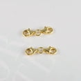 thumbnail image 2 of Alexcraft Double Lobster Clasp Extender, Gold Plated Claw Connector Bracelet Extension Clasp Small Bracelet Extender Necklace Shortener Clasp for DIY Jewelry Making, 2 of 5