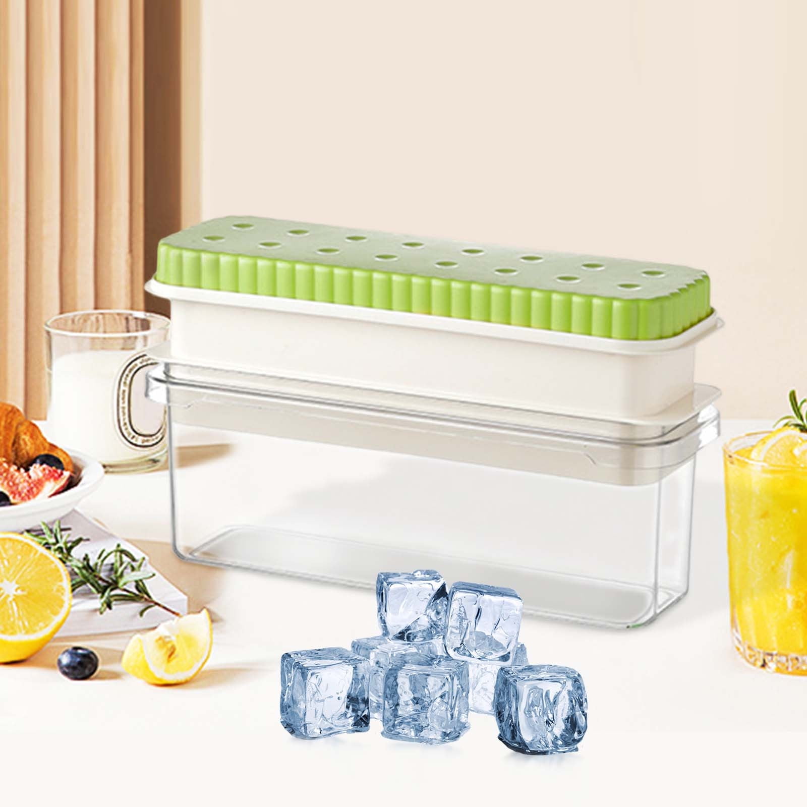 Round Ice Ball Maker with Storage Box & Ice Tongs – BPA-Free Plastic, Easy Release Whiskey Ice Mold for Cocktails, Dishwasher Safe & Odor-Proof (Home Bar Essential) A
