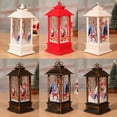 thumbnail image 3 of Christmas Lantern, LED Electronic Candle, Night Light, Christmas Gift Decoration, Desktop Ornaments, Bronze, Snowman, 3 of 5