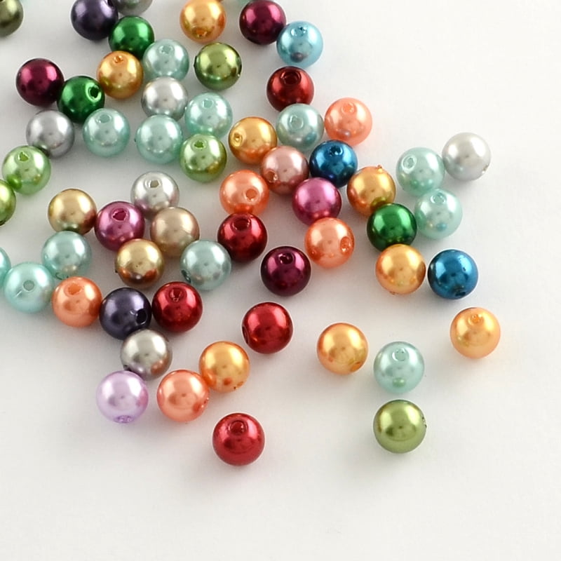 Round Plastic Imitation Pearl Beads Mixed Color 12mm Hole: 1.5mm about 608pcs/500g