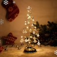 thumbnail image 4 of Lámpara de mesa Led en forma de árbol de Navidad de Metal, árbol de Navidad iluminado con luz nocturna colgante de cristal para dormitorio, 4 of 5