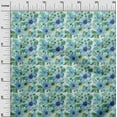 thumbnail image 2 of oneOone Organic Cotton Poplin Twill Fabric Watercolor Leaves & Flower Floral Print Fabric By Yard 42 Inch Wide, 2 of 4