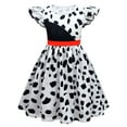 thumbnail image 2 of Girl Dalmatian Costume Polka Dots Dress w/Wig Gloves Mask for Halloween Dress up, 2 of 8