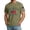 Army Green, variant on Men’s Short Sleeve Crew Neck T-Shirt with Printed American Flag and 250 Years Graphic Design Casual Fit White 4XL