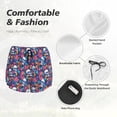 thumbnail image 4 of Bixox Women's Skull Daisy pattern 2 in 1 Running Shorts - Lightweight Athletic Workout Gym Yoga Shorts Liner with Pockets - X-Large, 4 of 5
