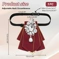 thumbnail image 2 of Broche Rétro avec Strass Pré-Nouée et Col Ajustable, Cravate Scintillante pour Mariage, 2 of 7