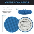 thumbnail image 3 of Buffing & Polishing Pad Kit with 6 - 6.5" Grip Pads; 5 Waffle Foam & 1 Wool DA, 3 of 7