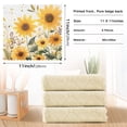 thumbnail image 6 of Yayeee 6 Pack Kitchen Dish Cloths Set for Washing Soft Drying Absorbent Microfiber Towels, Beige Sunflowers, 6 of 9