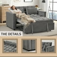 thumbnail image 4 of Bonzy Home Pullout Bed Convertible Sofa Bed Versatile Velvet Sofa,55 Inch Couch Adjustable Backrest, Gray, 4 of 8