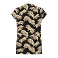 thumbnail image 5 of Satin Shirts for Women Stripe Print V Neck Short Sleeve T-Shirt Silky Soft Blouse Tops Business Casual Outfits Going Out Tops Dressy Trendy Shirt 2026 Spring Summer Vacation Outfits|Khaki|2XL, 5 of 6